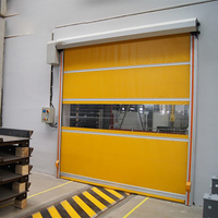 Porte intérieure à grande vitesse en PVC HSD-180 Design assez moderne pour l'atelier de peinture Porte à volets roulants coupe-vent et finie