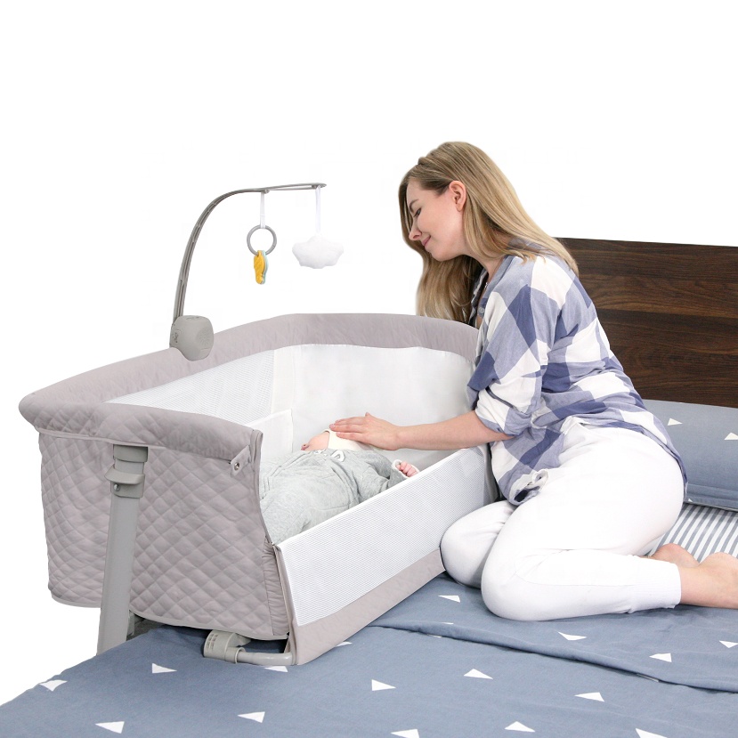 Tragbares neugeborenes multifunktion ales verstellbares Babybett Babybett Stuben wagen Babybett mit Spieluhr