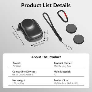 Estuche Rígido Amazear para DJI Osmo Action 6, Carcasa Portátil con Espuma Personalizable, Accesorios Completos para Aventuras con Cámara - Product Image 3