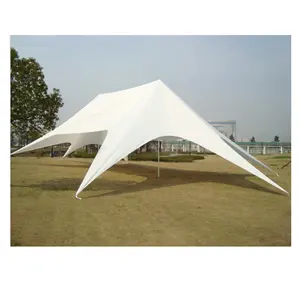 Wit 19 m dubbele pole ster vormige tent/gebruikt party carnaval tenten/100 persoon marquee tent