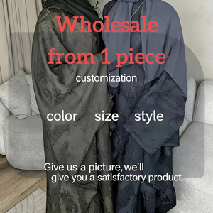 Abaya de Color Sólido con Diamantes de Imitación de Alta Gama, Vestido de Oración Musulmán para Mujeres, Ramadán, Eid - Product Image 2