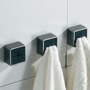 Towel Hooks Self- Adhesive Premium Chrome Finish Towel Clips Hanger Rack Bathroom Plastic Wall Hooks