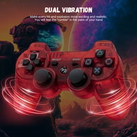 Manette sans fil Bluetooth 6 axes à double vibration pour PS3 Slim/Pro et mobile – Contrôleur Mando Manatte