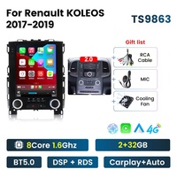 Cadre DVD de voiture Meihua Kit de voiture pour Renault Koleos Clio 2017-2018 (9,7 POUCES) Panneau de voiture Radio avec faisceau de câbles Canbus (BSJ)