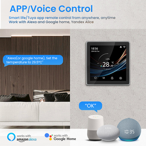 AVATTO WT500 Thermostat intelligent WiFi <span class=keywords><strong>Tuya</strong></span> avec écran tactile couleur de 4,0 pouces, personnalisable OEM/ODM pour le chauffage électrique/à eau/à gaz - Product Image 4