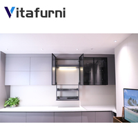 Vitafurni Nouveau Panier de Rangement Électrique Motorisé Intelligent pour Meuble de Cuisine 900mm, 2 Niveaux, avec Éclairage LED