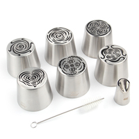 Neue 8-teilige extra große russische Zuckerguss spitzen aus rostfreiem Stahl Set Kuchen dekorieren Rohrleitung düsen für Kuchen dekorationen Backwerk zeuge