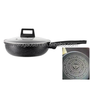 Poêle à frire en <span class=keywords><strong>aluminium</strong></span> 24cm <span class=keywords><strong>sans</strong></span> <span class=keywords><strong>PFOA</strong></span> avec poignée en bakélite, ustensiles de cuisine à induction antiadhésifs pour la vente en gros de cuisine de restaurant - Product Image 2