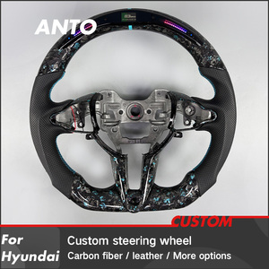 Volante Deportivo de Fibra de Carbono Forjado Personalizado con LED Inteligente para Hyundai Elantra <span class=keywords><strong>N</strong></span> <span class=keywords><strong>I20</strong></span> I30 <span class=keywords><strong>N</strong></span> Line Veloster <span class=keywords><strong>N</strong></span> - Product Image 2