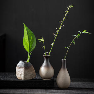 Mini vase en céramique mat Vases en <span class=keywords><strong>poterie</strong></span> grossière rétro pour la décoration intérieure - Product Image 6