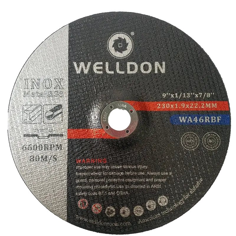 Welldon 9 pollici disco da taglio 230 Mm disco ruota metallo carbonio acciaio inox ferro resina legame Rail Max abrasivo fuori prezzo per duro