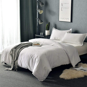 Normcore Super suave se siente como serie 1800 de algodón egipcio 4pcs sólido Color blanco edredón cubierta - Product Image 1