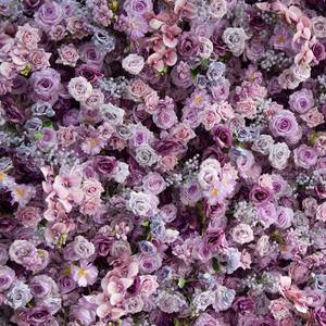 Alta calidad personalizado 5d 3D flor pared telón de fondo seda Artificial flor decorativa pared Rosa boda Rosa pared Penels - Product Image 2