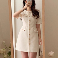 Diseños personalizados de OEM señora elegante Oficina Formal vestido de las señoras de las mujeres Bodycone amarillo Casual Vestidos Batas Vestidos
