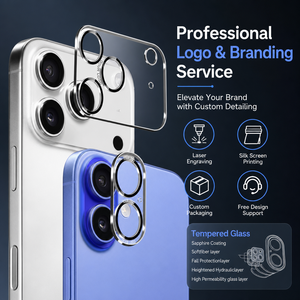 Protection d'objectif d'appareil <span class=keywords><strong>photo</strong></span> HD anti-rayures complète en verre trempé pour <span class=keywords><strong>iPhone</strong></span> <span class=keywords><strong>14</strong></span> 15 Plus 16 17 18 Pro Max - Product Image 4