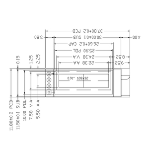 Mô-đun màn hình OLED 0,91 inch 128x32 Giao diện IIC I2C 4 chân 12832 với IC điều khiển SSD1306 Màn hình OLED đơn sắc trắng xanh - Product Image 6