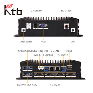 Din Rail Fanless Industrial Computer I3/i5/i7 Embedded Mini <b>BOX</b> PC Steamship EN50155 Rail - Product Image 1