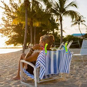 Nova Chegada Boa Venda Produtos Verão Plástico Praia Toalha Clipe Flamingo Animal Toalha De Banho Clipe - Product Image 3