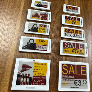 2.9-inch ultra-thin low-power electronic ink screen <b>shelf</b> label 4 Colors E-ink Price Tag <b>Display</b> Bluetooth Cloud Retail Solution - Product Image 1
