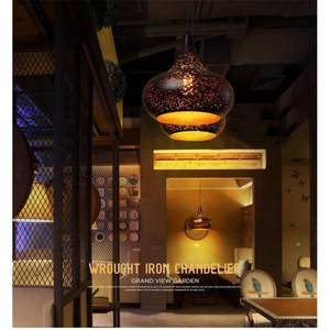 Lámpara colgante industrial retro de un solo cabezal E26 LED redonda para cafeterías, bares y restaurantes - Product Image 4