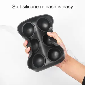 Molde <span class=keywords><strong>de</strong></span> cubitos <span class=keywords><strong>de</strong></span> hielo <span class=keywords><strong>de</strong></span> silicona <span class=keywords><strong>de</strong></span> grado alimenticio <span class=keywords><strong>de</strong></span> 4 piezas <span class=keywords><strong>grande</strong></span> transfronterizo, fácil <span class=keywords><strong>de</strong></span> usar, fabricante <span class=keywords><strong>de</strong></span> whisky, tapa <span class=keywords><strong>de</strong></span> barra <span class=keywords><strong>de</strong></span> cabeza negra, herramienta <span class=keywords><strong>de</strong></span> bola <span class=keywords><strong>de</strong></span> hielo, helado - Product Image 4