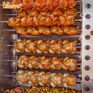 Vigevr 7 rods Commercial Roast Chicken Oven BBQ Machine Roast Rotisserie