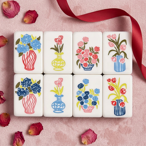 Juego Completo de Mahjong Americano de Acrílico con Rayas Azules para Fiestas en el Jardín, Personalizable de Fábrica - Product Image 3
