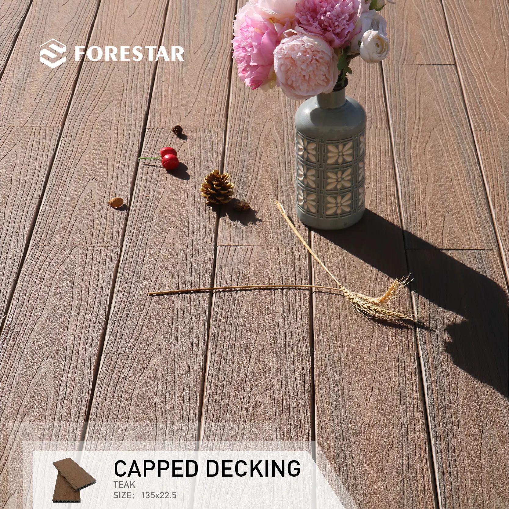 New Product Hard Wearing WPC Decking 3d Wooden Flooring PVC Flooring Decking WPC Decking Eco-friendly Wood Plastic Composite