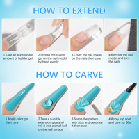 Gel Constructeur Professionnel pour Ongles - Gel Dur à Séchage UV/LED pour Extension et Renforcement des Ongles Qualité Salon pour DIY et Studio de Manucure