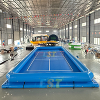 Terrain de pickleball gonflable flottant en PVC pour sports nautiques