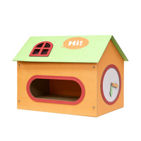 Maison de voyage pour chat en carton, personnalisée, écologique, durable, moderne, multifonctionnelle, portable, jouets interactifs pour chats d'intérieur