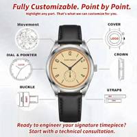 Montre de luxe entièrement personnalisable, étanche 3ATM, à quartz, avec cadran couleur personnalisée, vente en gros