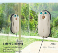 Robot de nettoyage de vitres d'extérieur entièrement automatique pour les ménages 65db niveau de bruit réservoir d'eau télécommande Source d'alimentation électrique