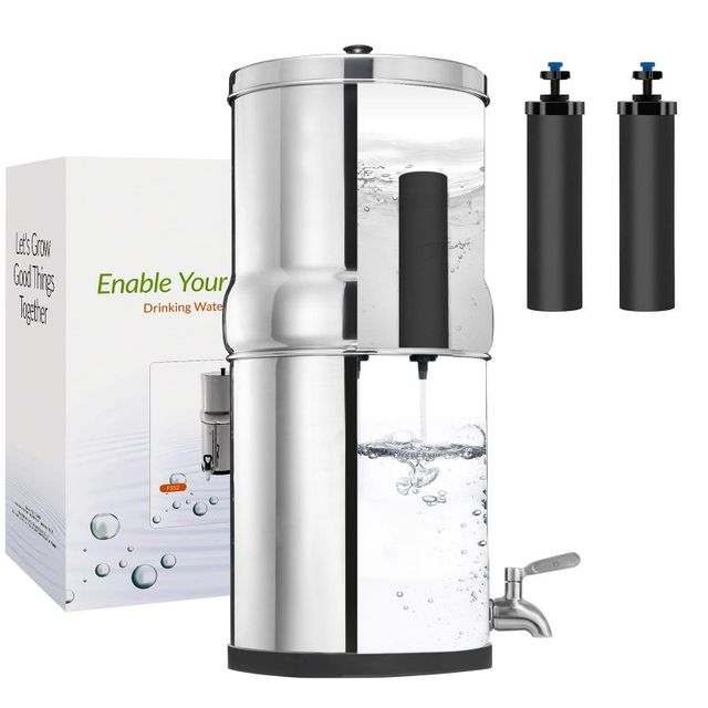 New 304 Stainless Steel Home Water Filter System Stainless Steel Gravity Fed Water Filter System