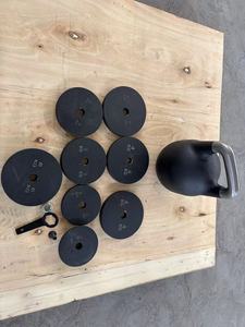 Pesas Rusas Ajustables con Recubrimiento en Polvo para Entrenamiento de Fuerza, Equipo de Fitness para Gimnasio, 40 kg - Product Image 5