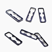 Cadre décoratif creux en aluminium anodisé noir usiné sur mesure par CNC, accessoires de quincaillerie de précision