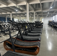 Tapis de course manuel non électrique avec courroies en aluminium et nylon, affichage LED, inclinaison 0-20 %, pour usage commercial en salle de sport