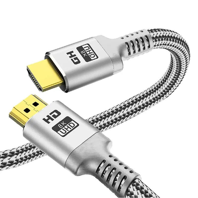 HDMI 2.1 8K UHS high speed v2.1 braided HDMI 2.1 cable 8K 60Hz 4K 120hz customized cable