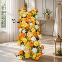 Camino de Flores Artificiales Coloridas Personalizadas para Decoración de Pasillos y Mesas de Boda
