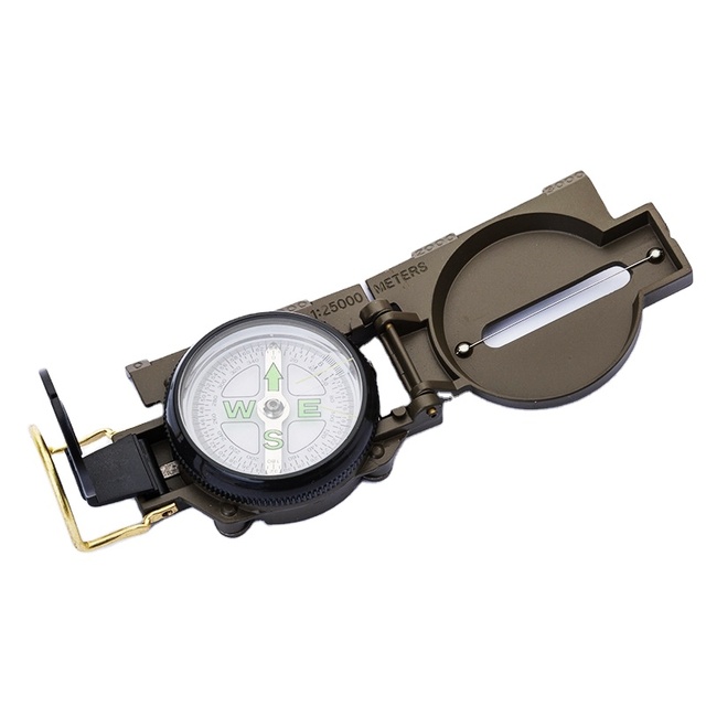 Camping Survival Precision Compass Outdoor Hiking Multifunctional Plastic Magnetic Lensatic Compass