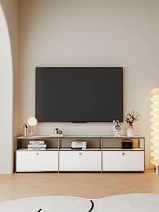 Mobile Contenitore per Soggiorno in Acciaio Inossidabile, Stile Moderno e Semplice, Combinazione Modulare, Credenza per Arredamento Casa - Product Image 1
