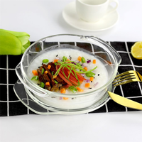 Grandes batteries de cuisine en verre borosilicate transparent, casseroles et marmites écologiques pour la cuisson à domicile