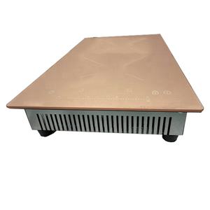 Table de cuisson à induction encastrable Domino 3200W avec plateau en verre couleur or - Product Image 1