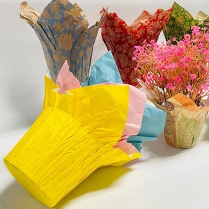 Fabricant de pots de fleurs personnalisés, couverture de <span class=keywords><strong>Pot</strong></span> de fleurs en plastique PE en papier Kraft recyclable imperméable - Product Image 3