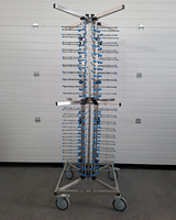 Chariot à assiettes mobile en acier inoxydable haute stabilité pour 80 assiettes, pour hôtels et restaurants
