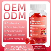 Gummies à l'extrait de fruit de Gattilier saveur baies mélangées naturelles – Complément de Gattilier pour l'équilibre hormonal féminin et le soulagement des SYMPH (syndrom des troubles menstruels)