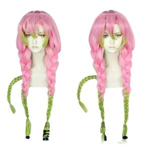 Perruque rose complète pour cosplay, densité 150%, fibre haute température, ligne de cheveux naturelle, taille unique, sans dentelle - Product Image 3