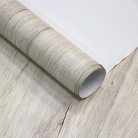 Non auto-adhésif Grain de bois sol papier peint autocollant mural étanche pour salon cuisine décor à la maison