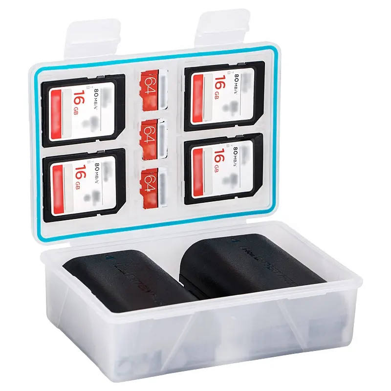 Caja de almacenamiento de batería multifunción, resistente al agua, para Panasonic, Sony, Canon, Fujifilm, Olympus, Nikon, SD, MSD, funda para tarjeta de memoria