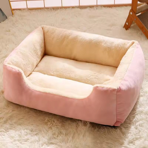 Various Customizations Manufacturer Low Price Trend Color Square Washable Soft <b>Nest</b> Kennel Plush Pet <b>Bed</b> for Cats Dogs - Product Image 4